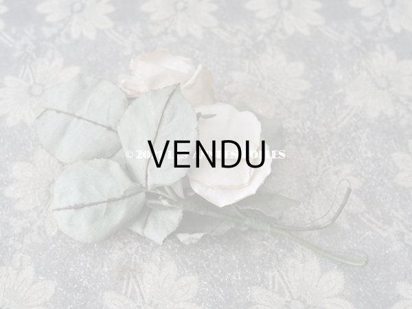 画像7: 1900年代 アンティーク　オフホワイトの薔薇の大きな布花  (7)