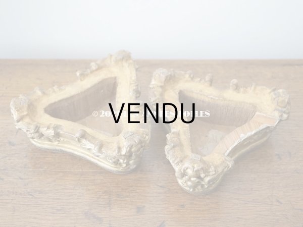 画像12: 19世紀末 アンティーク ロカイユ装飾の台座 2点セット  (12)