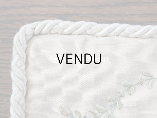 画像19:  アンティーク リボン刺繍のパネル ピアノカバー ローズパニエ　122×14cm (19)