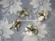 画像11: アンティーク  小さな薔薇の布花 4ピースのセット　パウダーピンク (11)