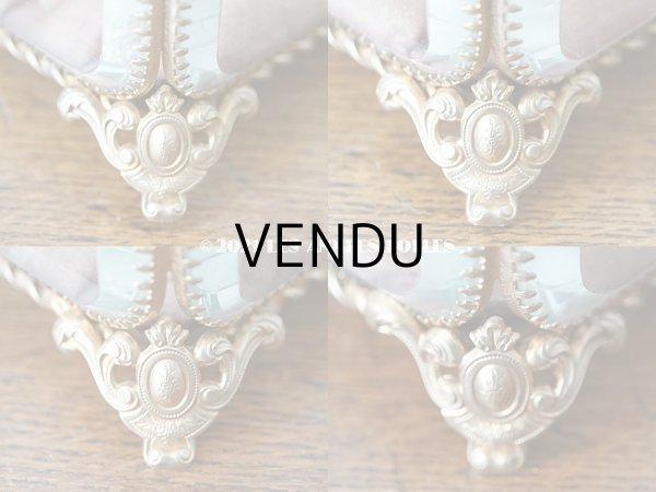 画像15: 19世紀 アンティーク ジュエリーボックス シルク製クッション スモーキーレッド (15)