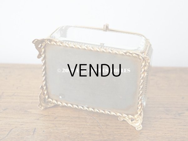 画像17: 19世紀 アンティーク ジュエリーボックス シルク製クッション スモーキーレッド (17)