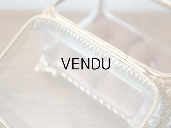 画像10: 19世紀 アンティーク ジュエリーボックス シルク製クッション スモーキーレッド (10)