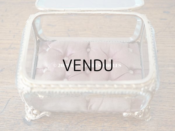 画像11: 19世紀 アンティーク ジュエリーボックス シルク製クッション スモーキーレッド (11)