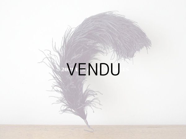 画像2: 1900年代 アンティーク フェザー 深紫 羽飾り ブラックパープル (2)