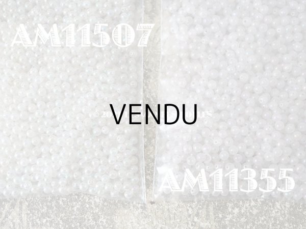 画像4: アンティーク スフレビーズ オーロラ加工  極小 吹きガラス製 ビーズ 3mm  60g (4)