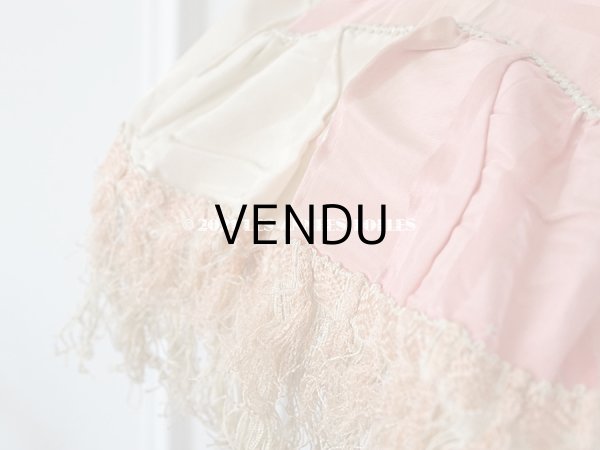 画像9: 19世紀末 アンティーク  シルク製　ピンク＆ホワイトグレーの日傘 　 (9)