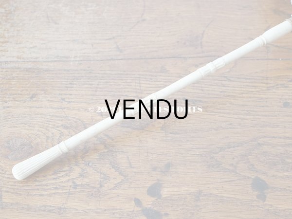 画像14: 19世紀末 アンティーク  シルク製　ピンク＆ホワイトグレーの日傘 　 (14)