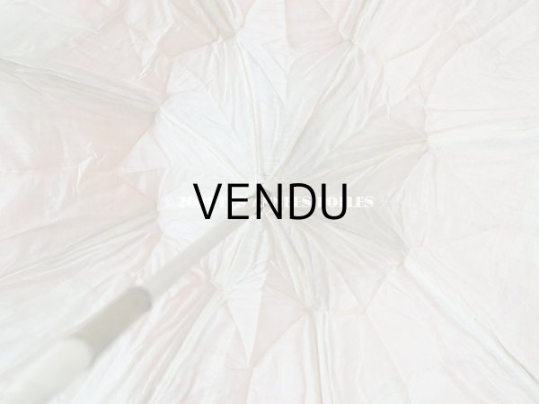 画像13: 19世紀末 アンティーク  シルク製　ピンク＆ホワイトグレーの日傘 　 (13)