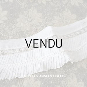 画像: アンティーク 幅広 プリーツ&レースリボン  8cm幅  