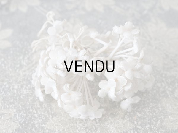 画像3: アンティーク  ホワイト・グレーのベルベット 布花  (3)