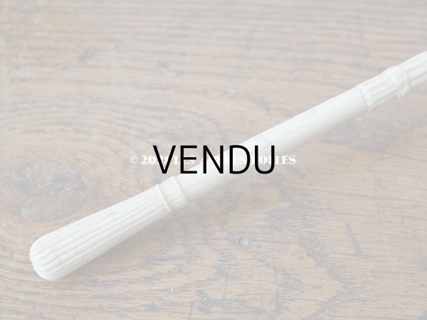 画像15: 19世紀末 アンティーク  シルク製　ピンク＆ホワイトグレーの日傘 　 (15)