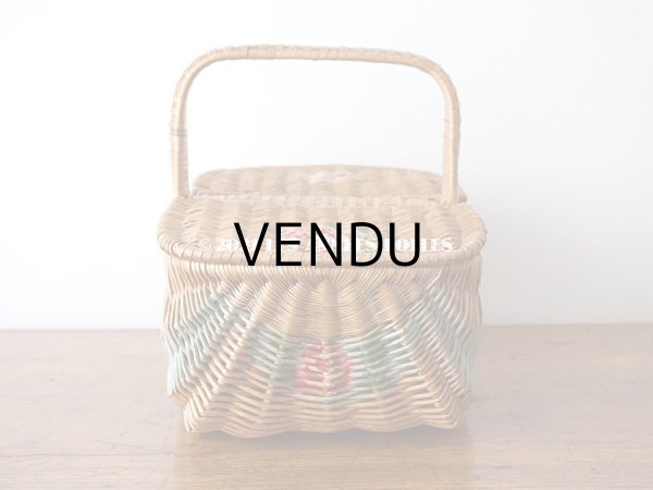 画像5: アンティーク  大きなローズパニエ 薔薇のパニエ (5)