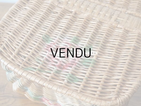 画像9: アンティーク  大きなローズパニエ 薔薇のパニエ (9)