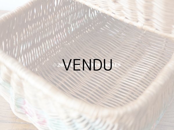 画像12: アンティーク  大きなローズパニエ 薔薇のパニエ (12)