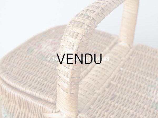 画像11: アンティーク  大きなローズパニエ 薔薇のパニエ (11)