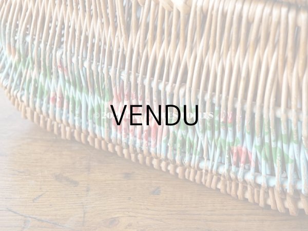 画像14: アンティーク  大きなローズパニエ 薔薇のパニエ (14)