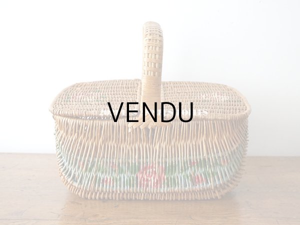 画像3: アンティーク  大きなローズパニエ 薔薇のパニエ (3)