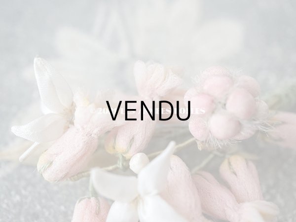 画像3: アンティーク シルクシフォンの布花 淡いピンクのツリガネソウ　＆　オレンジの花 (3)