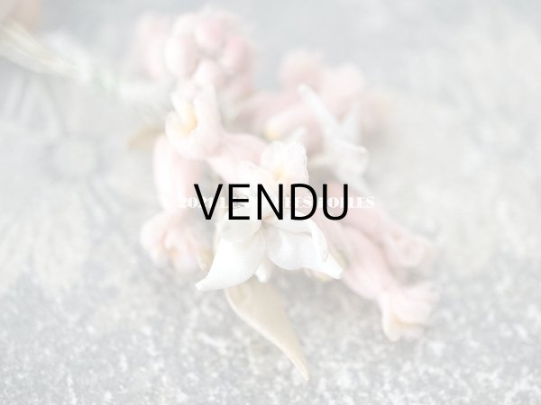 画像4: アンティーク シルクシフォンの布花 淡いピンクのツリガネソウ　＆　オレンジの花 (4)