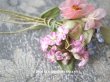 画像1: アンティーク シルクシフォンの布花 勿忘草　＆　薔薇のブーケ (1)