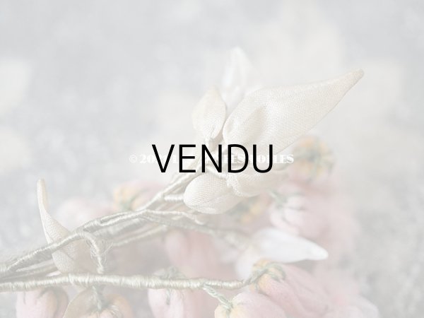 画像6: アンティーク シルクシフォンの布花 淡いピンクのツリガネソウ　＆　オレンジの花 (6)