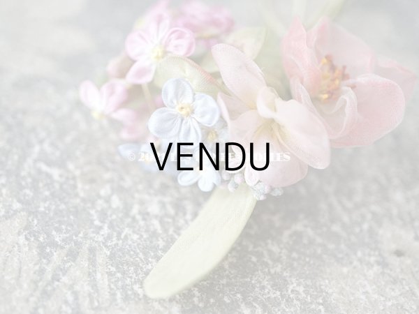 画像3: アンティーク シルクシフォンの布花 勿忘草　＆　薔薇のブーケ (3)