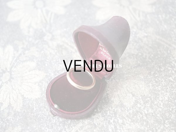 画像9: 19世紀 アンティーク リングボックス ボルドー ジュエリーボックス  (9)