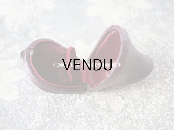 画像7: 19世紀 アンティーク リングボックス ボルドー ジュエリーボックス  (7)