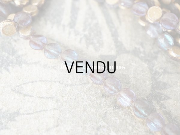 画像6: アンティーク  ガラス製 極小 3.5mm サフィレット色のビーズ カット入り　26ピースのセット (6)