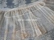 画像8: アンティーク 幅広 レースのプリーツリボン ドット柄 アイボリー  14.5cm幅  230cm (8)