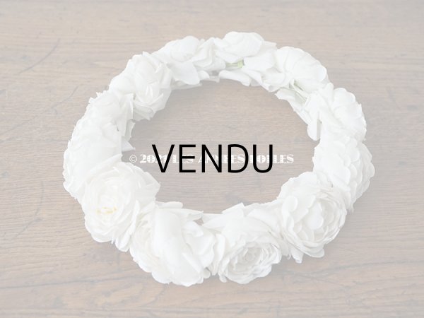 画像3: 1900年代 アンティーク 薔薇の布花のティアラ　ヘッドリース  (3)