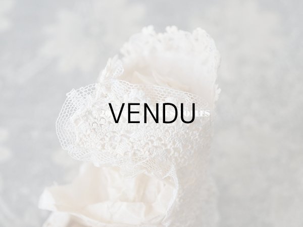 画像11: 1920年代 アンティーク 　ロココモチーフ付き クロシェレース ベビーシューズ   (11)