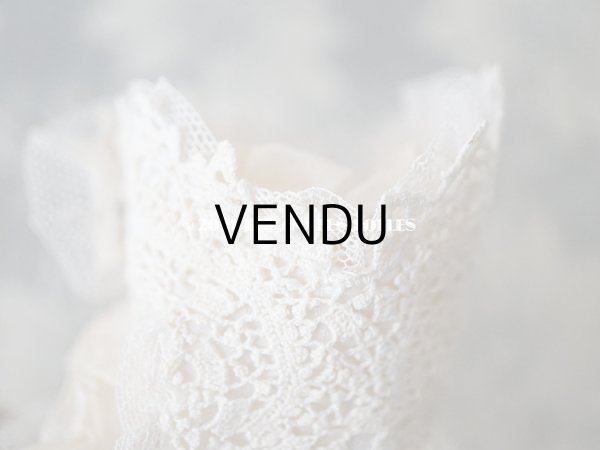 画像7: 1920年代 アンティーク 　ロココモチーフ付き クロシェレース ベビーシューズ   (7)