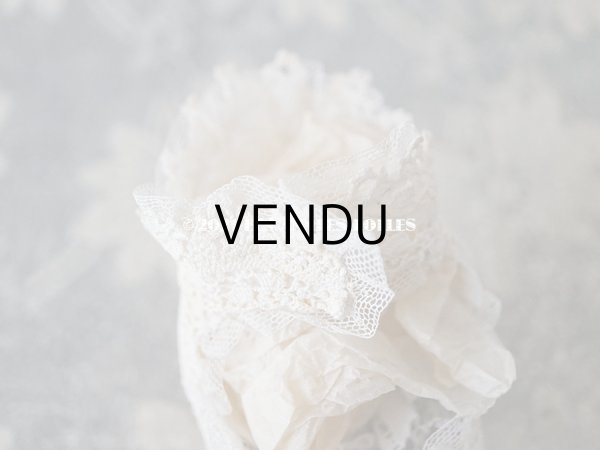 画像6: 1920年代 アンティーク 　ロココモチーフ付き クロシェレース ベビーシューズ   (6)