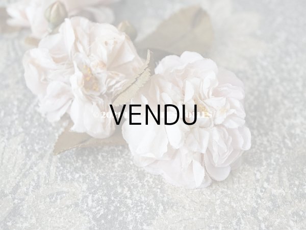 画像3: アンティーク  薔薇の布花  パウダーピンク ドールハット用 クォーター・ロゼット咲き (3)