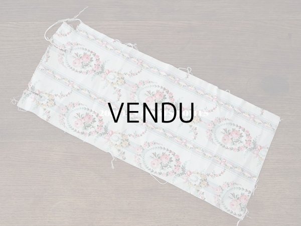 画像5: アンティーク コットン製ファブリック  薔薇のリース　＆　ガーランド クリーム色 (5)