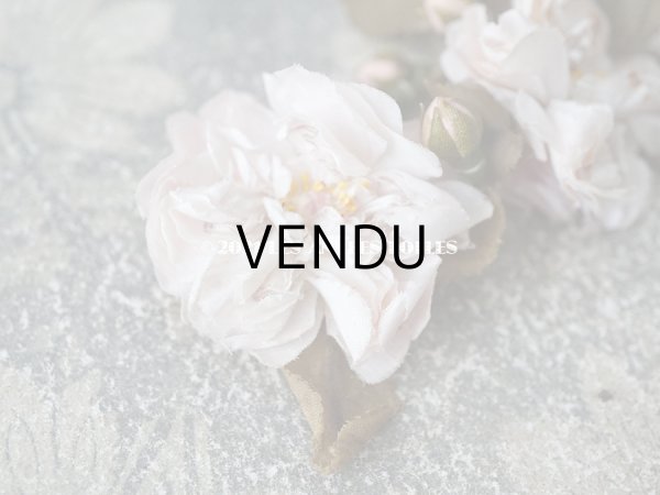 画像5: アンティーク  薔薇の布花  パウダーピンク ドールハット用 クォーター・ロゼット咲き (5)