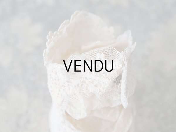 画像12: 1920年代 アンティーク 　ロココモチーフ付き クロシェレース ベビーシューズ   (12)