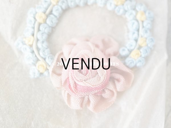 画像9: アンティーク ロココモチーフ 　ピンクの薔薇 & 勿忘草のリース (9)