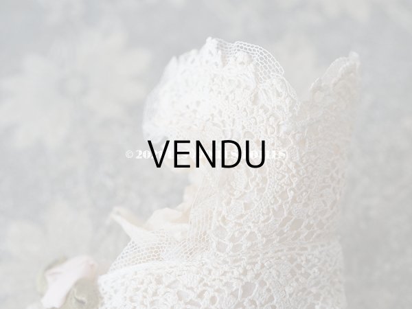 画像13: 1920年代 アンティーク 　ロココモチーフ付き クロシェレース ベビーシューズ   (13)