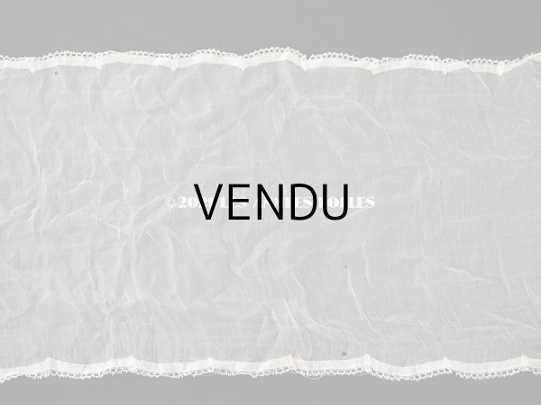 画像11: アンティーク リボン刺繍 & レース　シルクシフォンのストール　25×190cm (11)