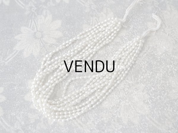 画像3: アンティーク スフレビーズ  ドロップ型 マット シルバー 3×4.5mm  吹きガラス製 ビーズ (3)