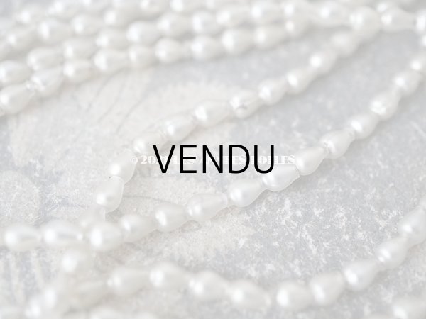 画像6: アンティーク スフレビーズ  ドロップ型 マット シルバー 3×4.5mm  吹きガラス製 ビーズ (6)