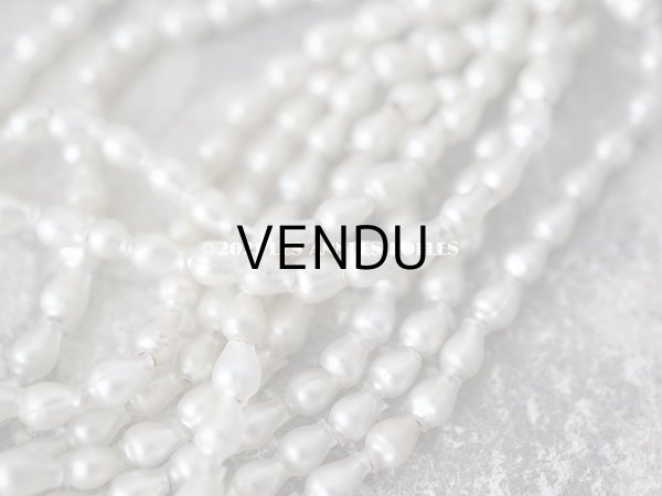 画像5: アンティーク スフレビーズ  ドロップ型 マット シルバー 3×4.5mm  吹きガラス製 ビーズ (5)