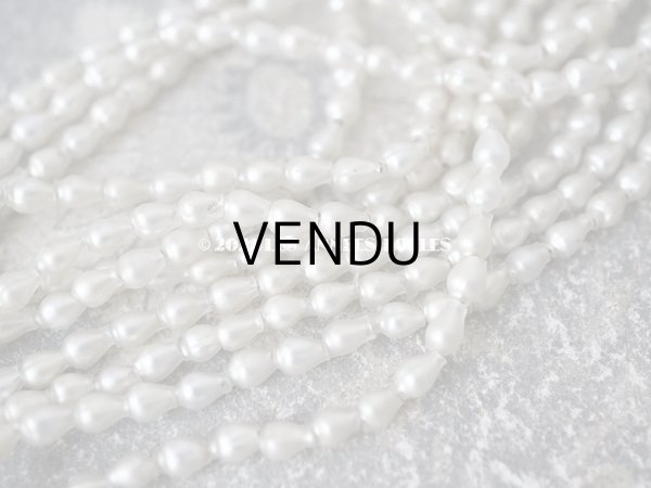 画像4: アンティーク スフレビーズ  ドロップ型 マット シルバー 3×4.5mm  吹きガラス製 ビーズ (4)