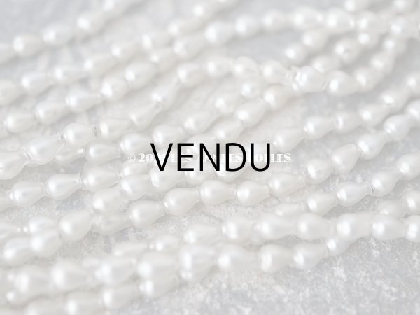 画像7: アンティーク スフレビーズ  ドロップ型 マット シルバー 3×4.5mm  吹きガラス製 ビーズ (7)