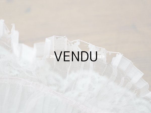 画像13: 1900年代 アンティーク ドールハット レース ＆ ピンクのシルクシフォン ＆ 薔薇の布花付き (13)