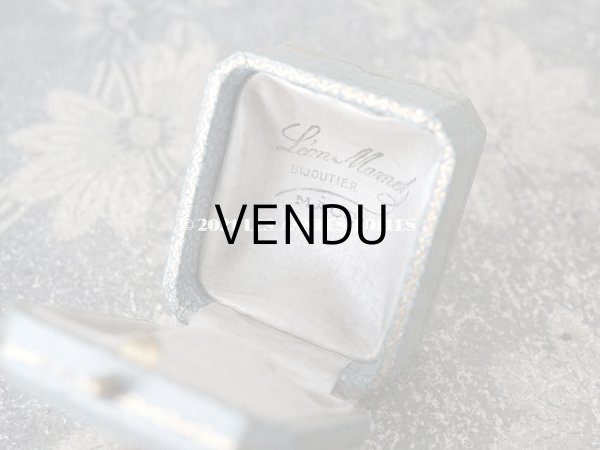 画像8: 1900年代 アンティーク ジュエリーボックス 薔薇のガーランド　金彩入り グレイッシュブルー (8)