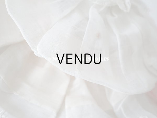 画像17: 1900年代 アンティーク ドールハット レース ＆ ピンクのシルクシフォン ＆ 薔薇の布花付き (17)